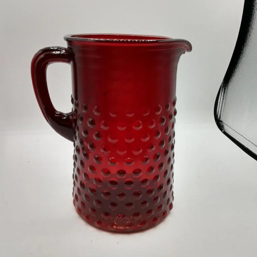 Anchor Hocking | Kitchen | Vintage Anchor Hocking Ruby Red Hobnail ...